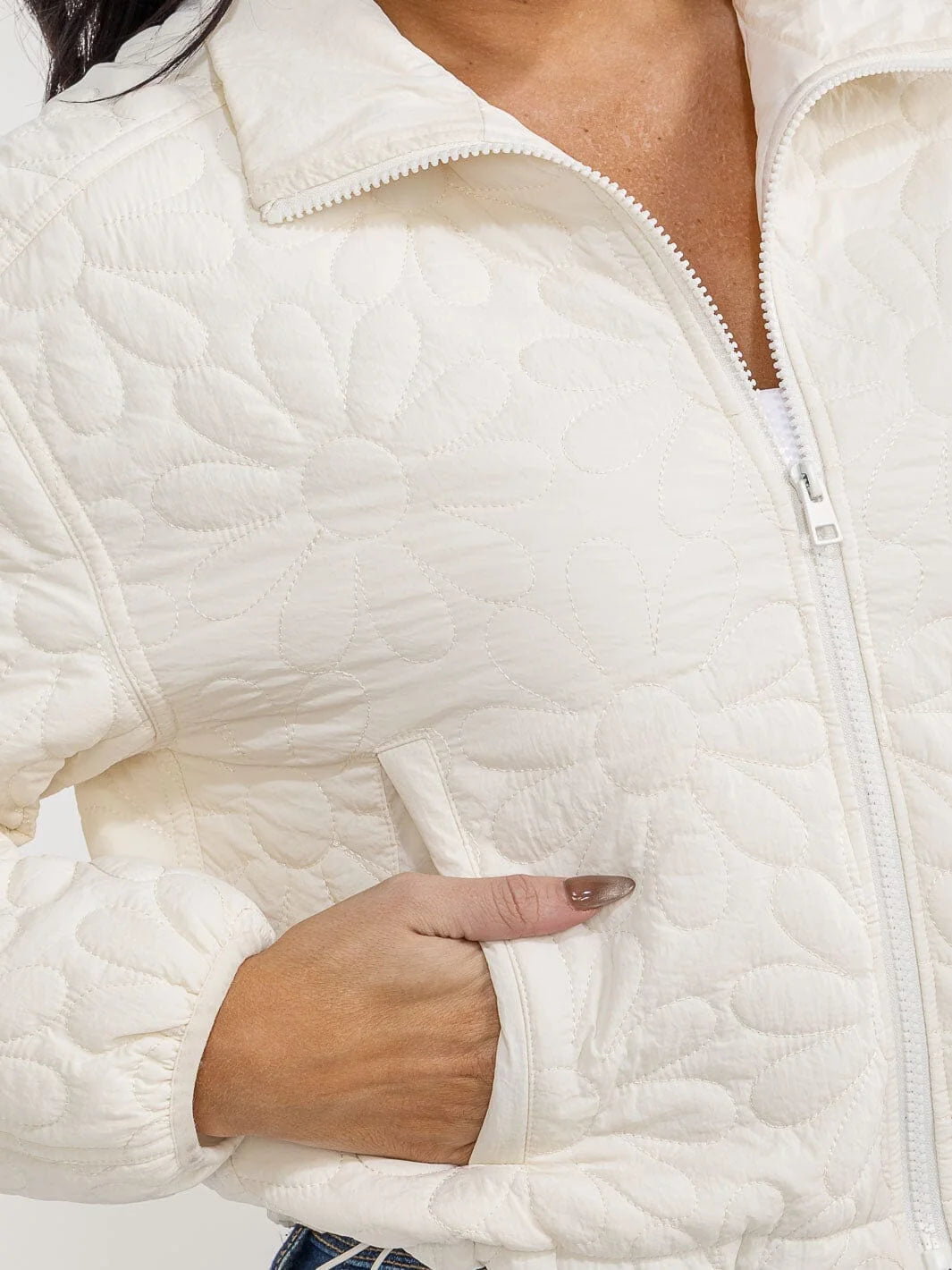 Floral padded jacket