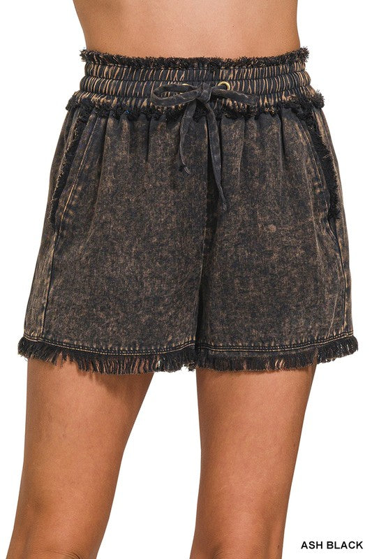 Mineral wash shorts