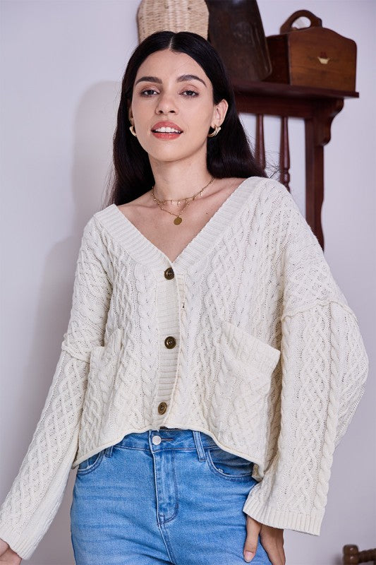 Button front winter cardigan