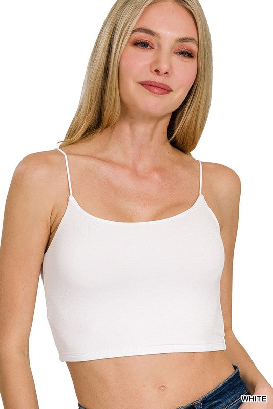 Double layered spaghetti strap tank