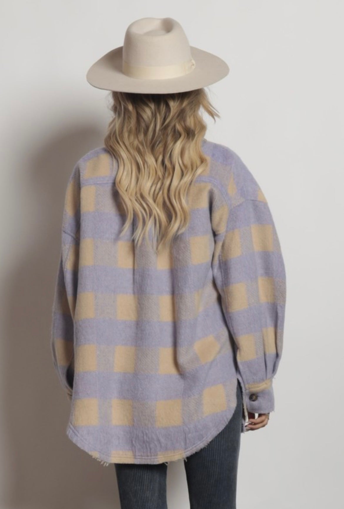 Lavender Flannel Shacket