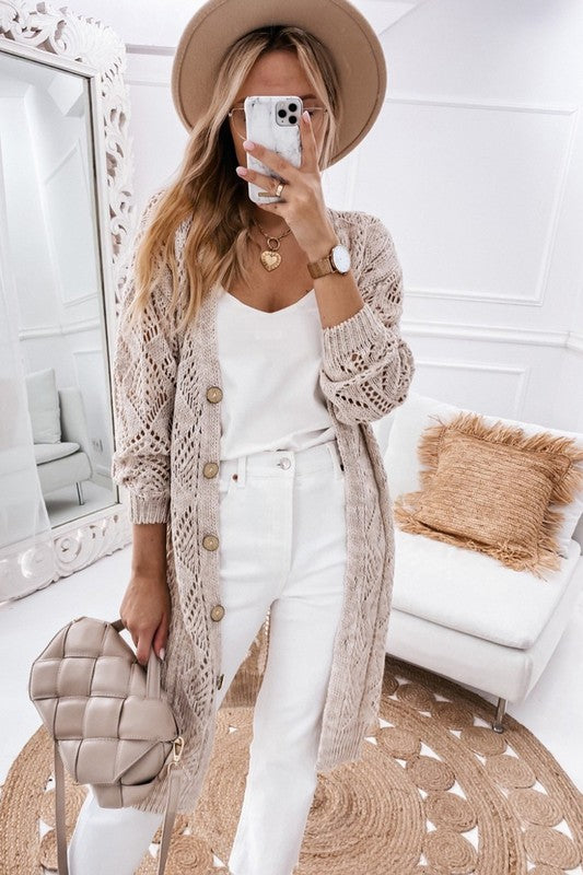 Khaki hallow cardigan
