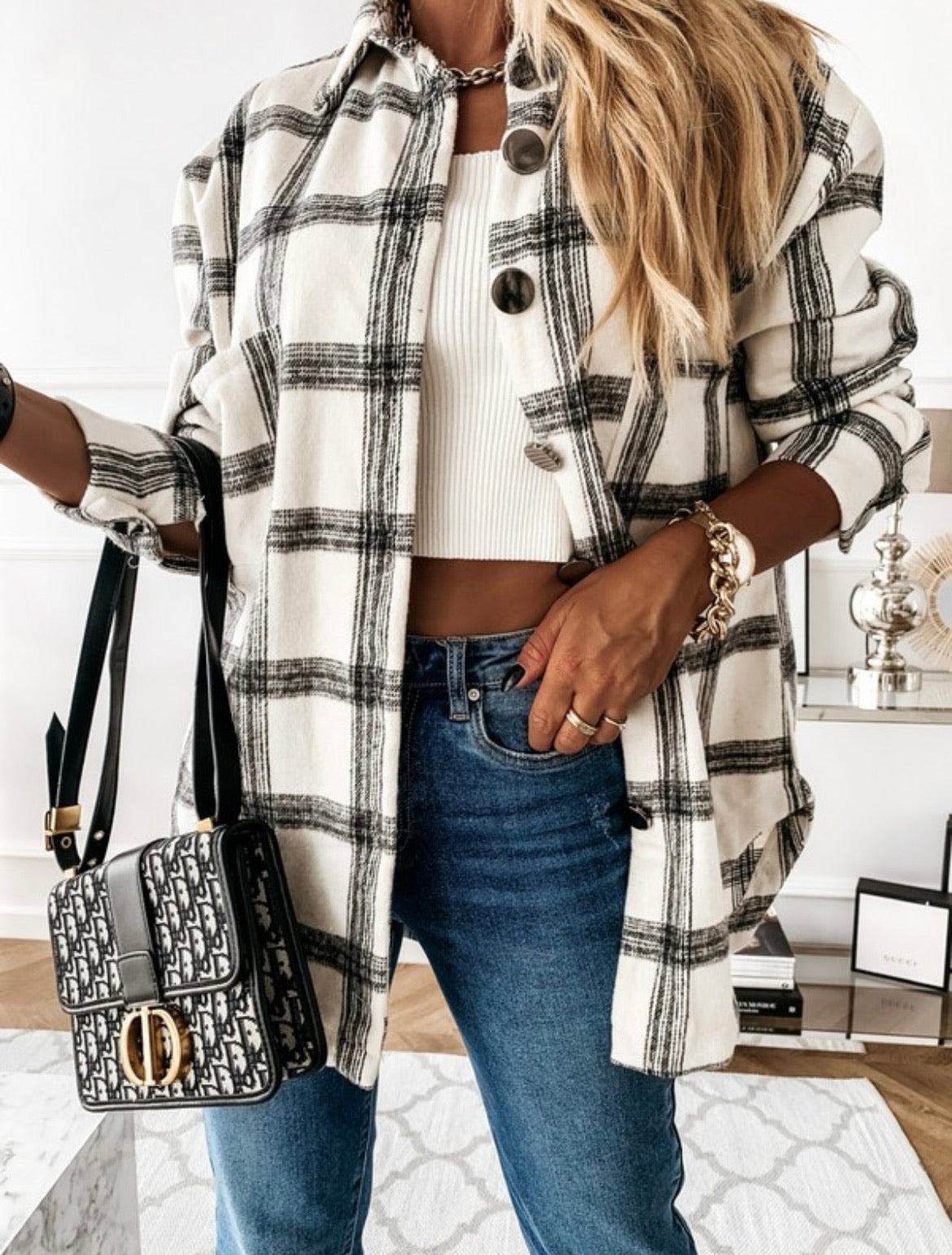 Oversized Plaid Flannel Shacket