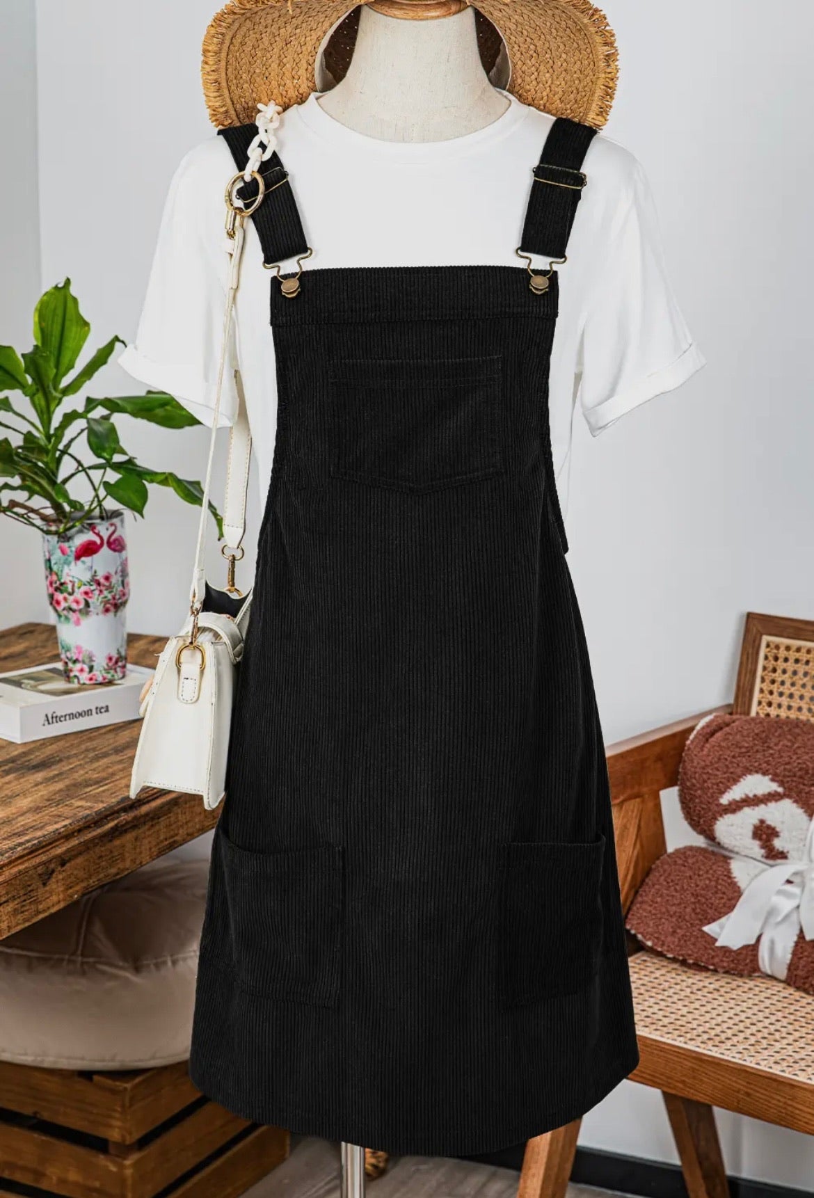 Corduroy Overall Dress