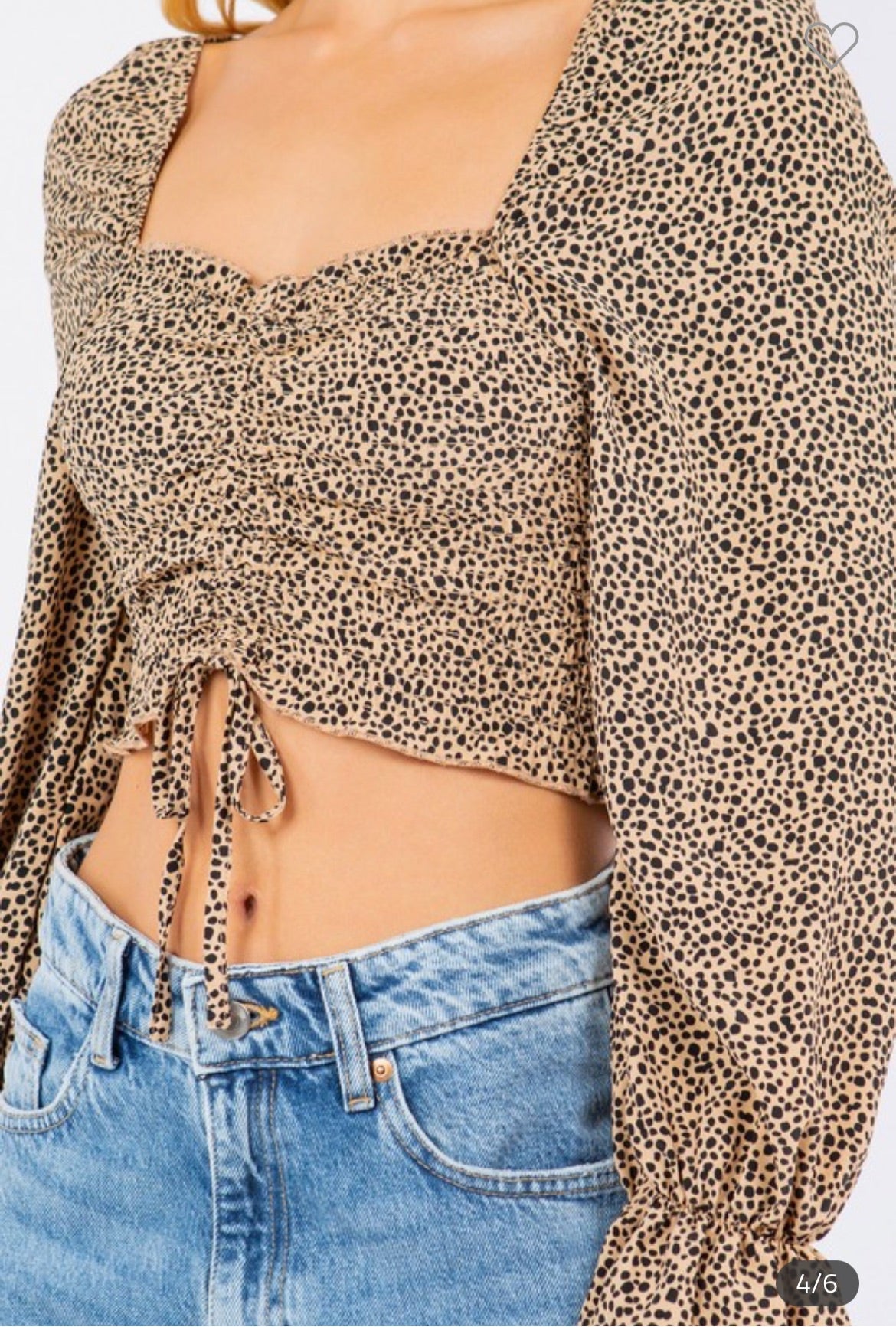 Leopard long bell sleeve