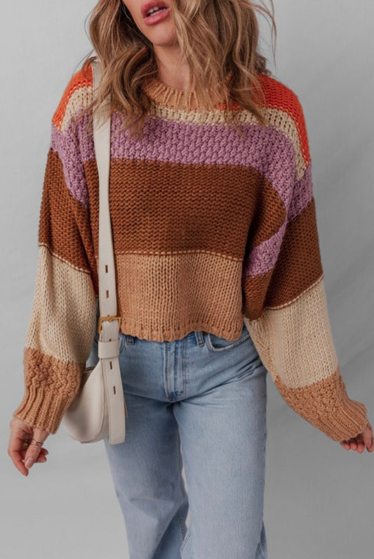 Color block sweater