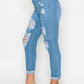 Mid blue cropped