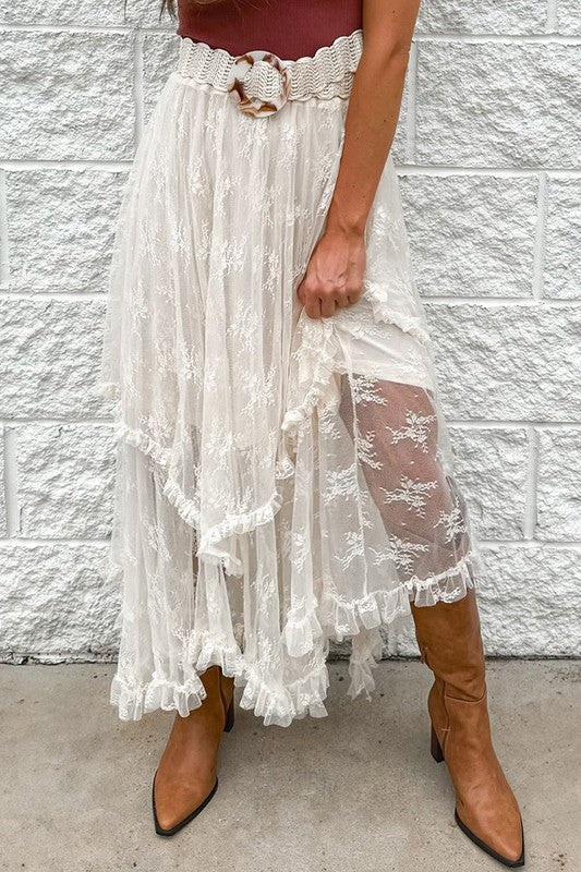 Layered lace skirt