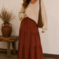 Button front tiered maxi