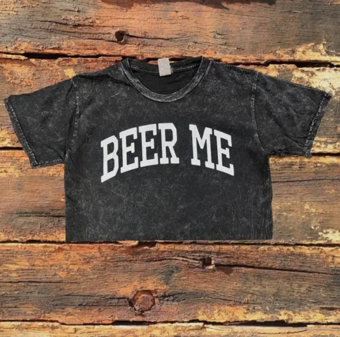 Beer Me Cropped Graphic Tee