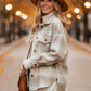 Taupe/sage flannel shacket