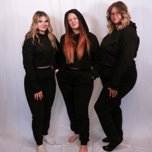 2-Piece Cropped Hoodie and Jogger Set