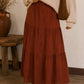 Button front tiered maxi