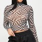 Checkered mesh top