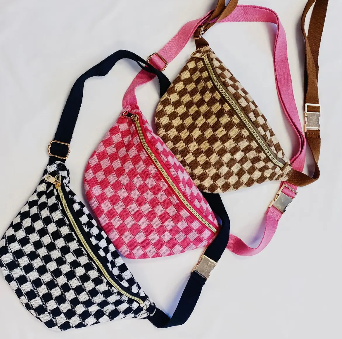 Checked crossbody