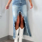 High low Denim skirt