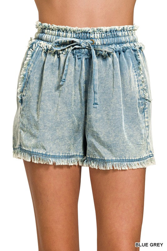 Mineral wash shorts