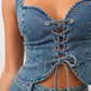 Lace up corset tank