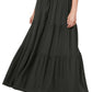 Tiered black maxi skirt