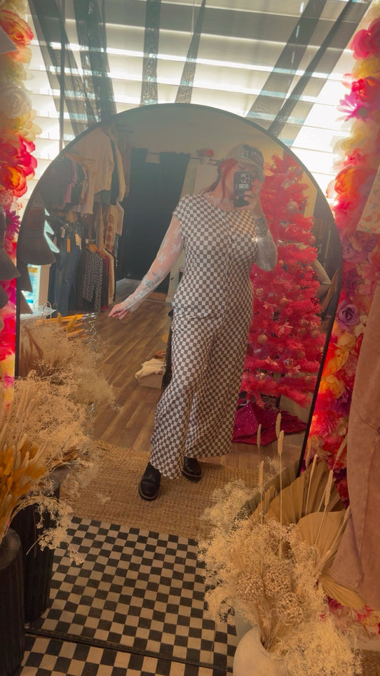 Checkered jumpsuit
