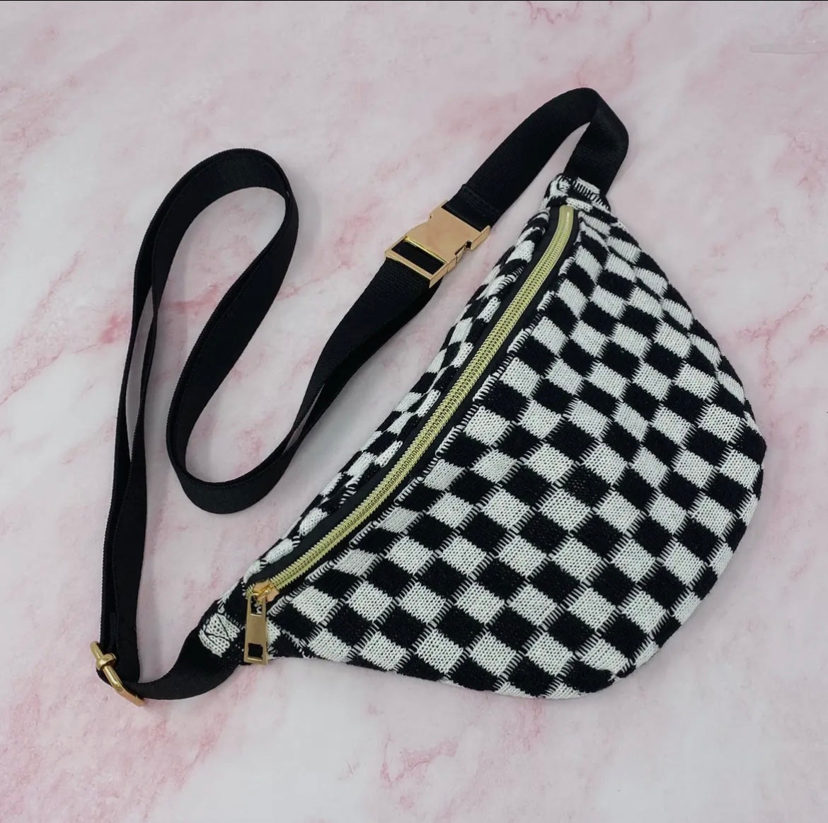 Checked crossbody