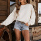 Fringe rhinestones sweater