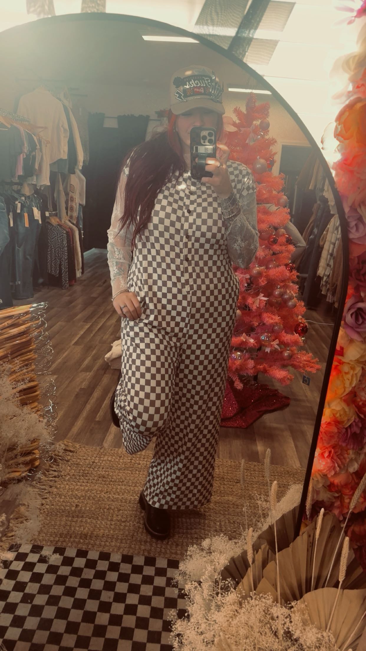 Checkered jumpsuit