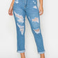 Mid blue cropped