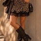 Leopard lace skirt