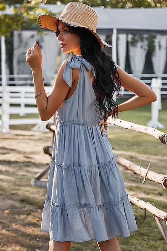 Sky blues dress