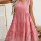 Gingham tiered dress
