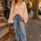 Oversized striped sweater