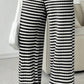 Striped straight leg pants
