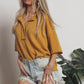 Textured Knit Button Down Top