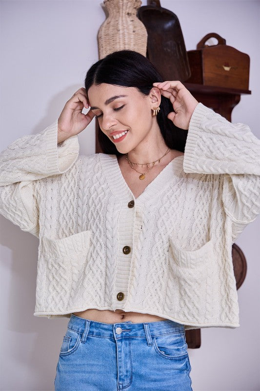 Button front winter cardigan