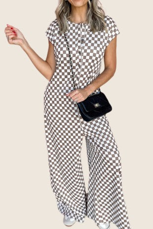 Checkered jumpsuit