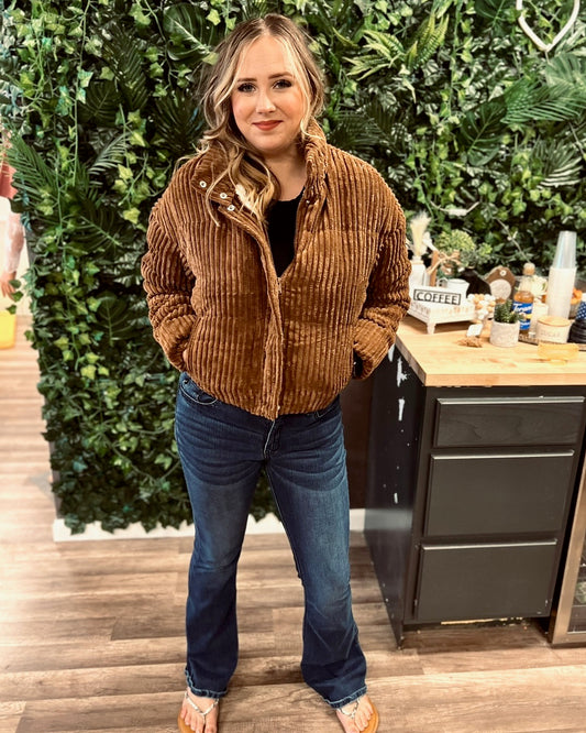 Corduroy Puffer Jacket