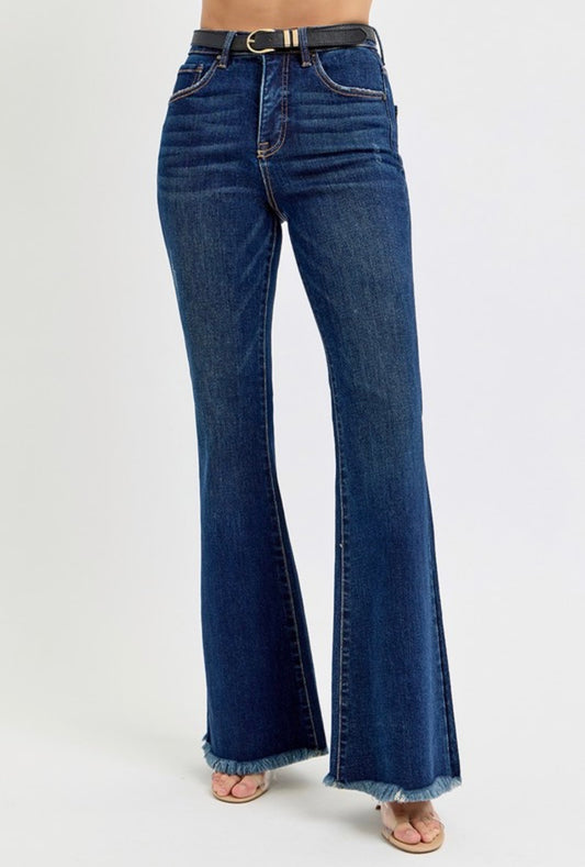 Risen High-Rise Flare Jeans