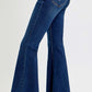 Risen High-Rise Flare Jeans