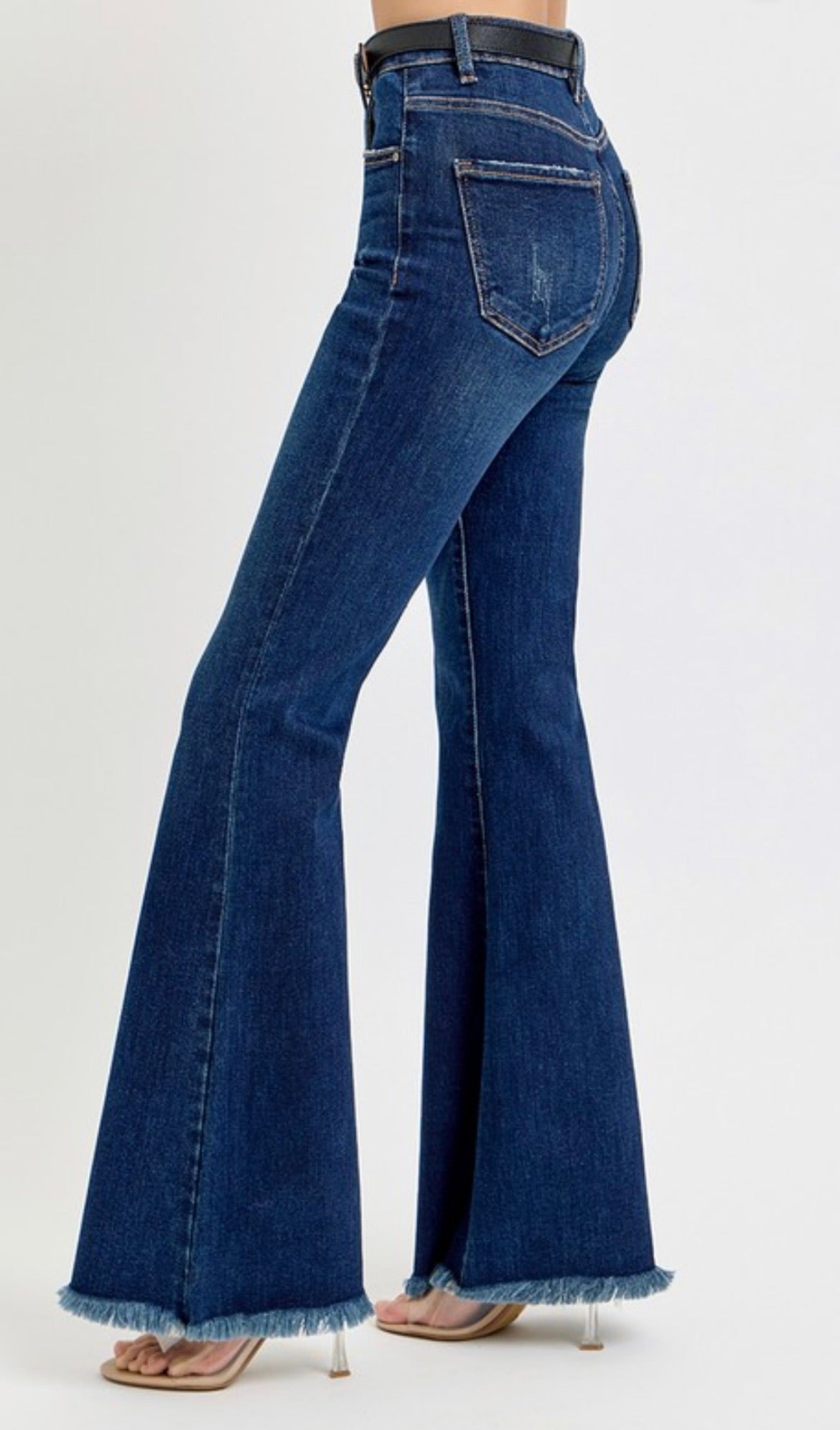 Risen High-Rise Flare Jeans