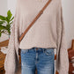 Textured Cable Knit Sweater