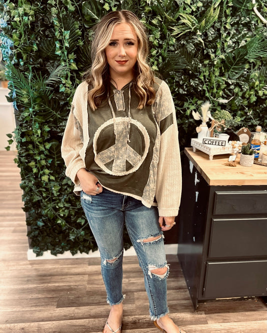 Risen Distressed Skinny Jeans