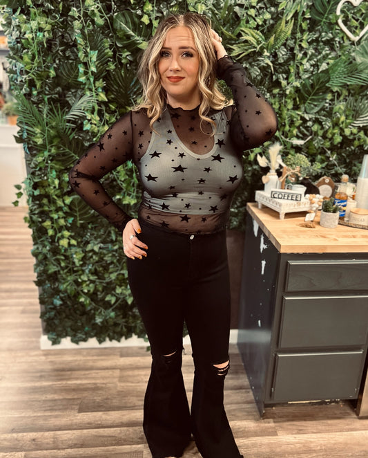 Black Bell bottom jeans