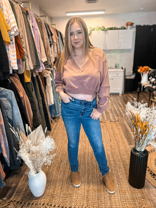 Cozy days long sleeve mocha