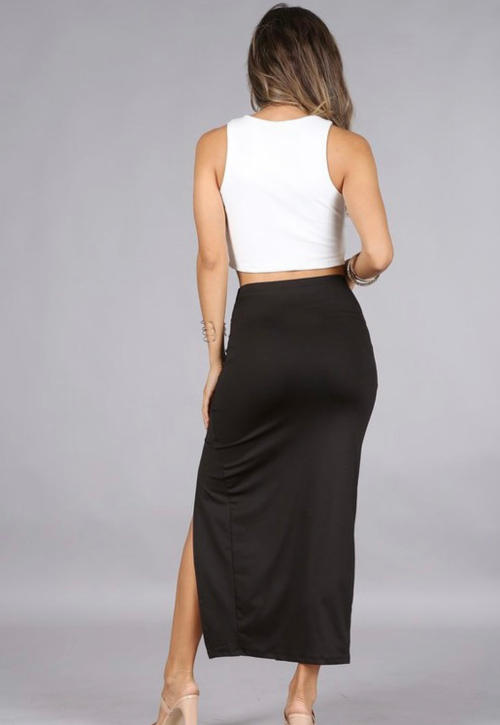 High rise skirt