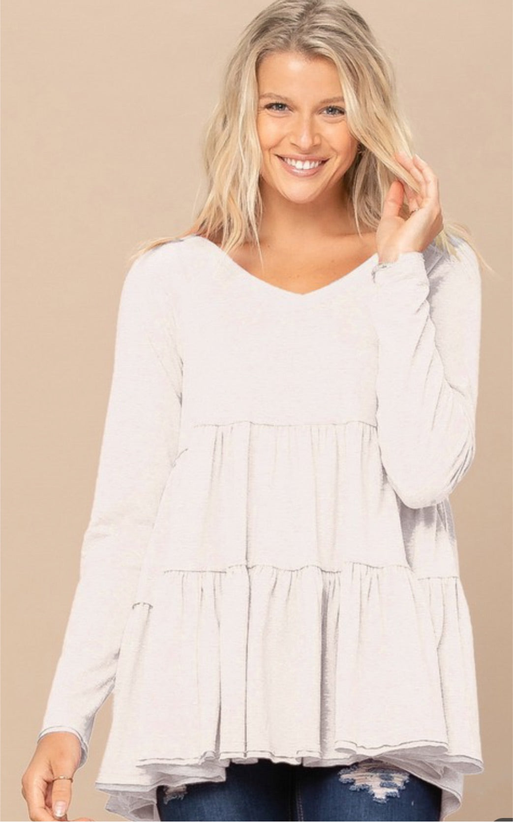 V- knock flowy-blouse