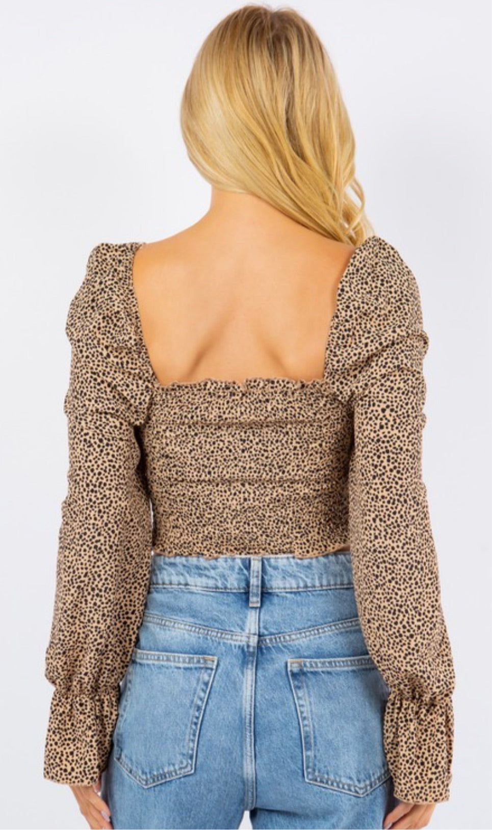 Leopard long bell sleeve